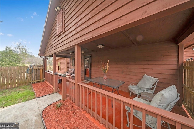 4253 Swallows Creek Rd, Hiawassee, GA 30546 - wooden terrace with a patio
