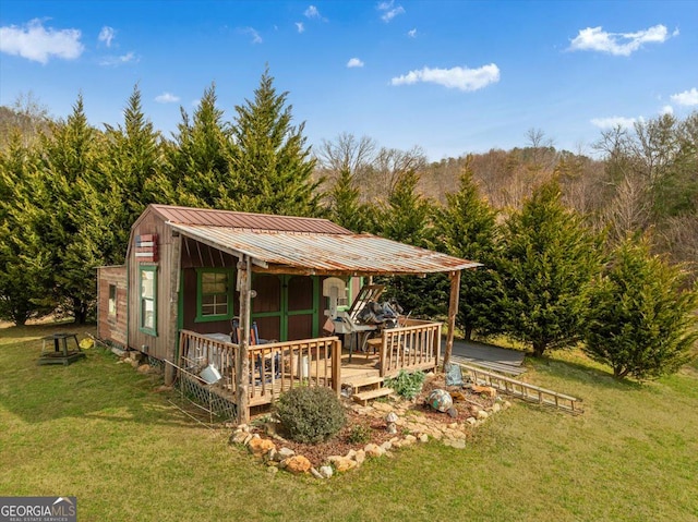 4253 Swallows Creek Rd, Hiawassee, GA 30546 - view of grassy yard featuring a wooded view