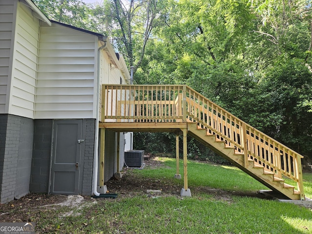 4422 Oates Ave, Columbus, GA 31904 - deck featuring stairs and a yard