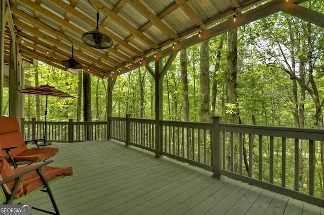 236 31st St Unit C638, Ellijay, GA 30540 - wooden deck featuring a ceiling fan