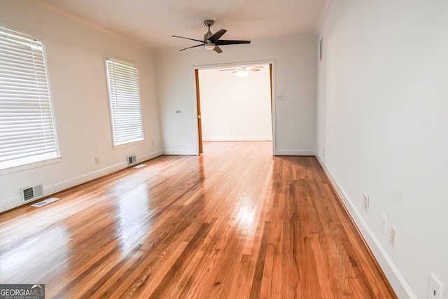 500 Holmes St, Barnesville, GA 30204 - spare room featuring ceiling fan and light wood finished floors