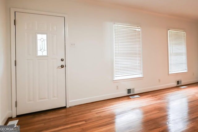 500 Holmes St, Barnesville, GA 30204 - foyer entrance with wood finished floors and healthy amount of natural light