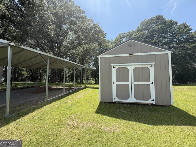 314 Elbert Jackson Rd, Forsyth, GA 31029 - view of shed featuring a detached carport
