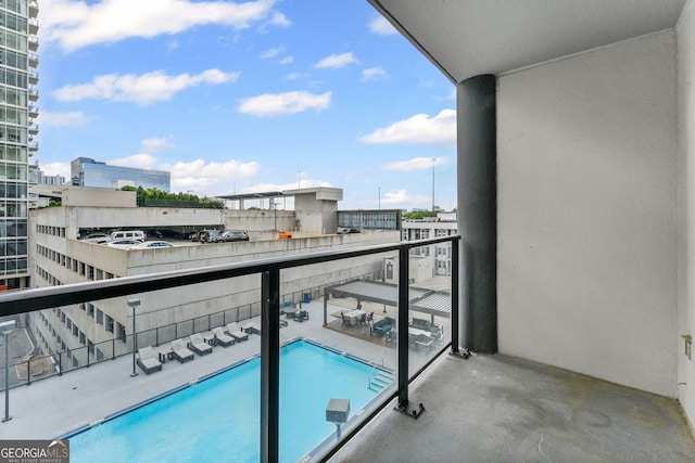 1280 W Peachtree St NW Unit 808, Atlanta, GA 30309 - balcony with a view of city and view of pool