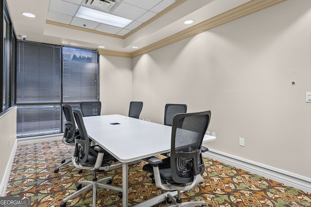 1280 W Peachtree St NW Unit 808, Atlanta, GA 30309 - home office with crown molding and recessed lighting