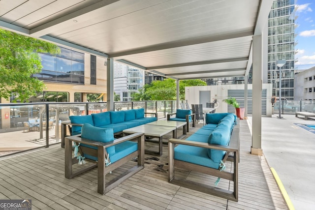 1280 W Peachtree St NW Unit 808, Atlanta, GA 30309 - deck featuring outdoor lounge area