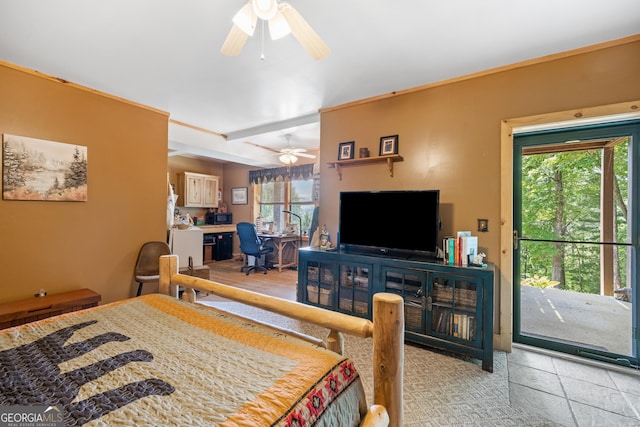 115 Wildcat Run, Suches, GA 30572 - bedroom featuring multiple windows, access to exterior, and a desk