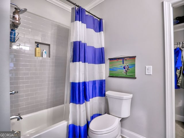 913 Sunny Meadows Ln, Marietta, GA 30062 - bathroom with toilet and shower / bath combination with curtain