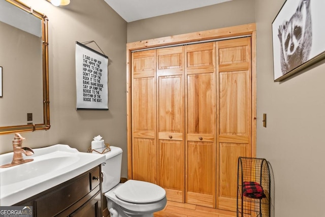 230 Grove Ln Unit 3642, Ellijay, GA 30540 - bathroom featuring vanity, wood finished floors, and a closet