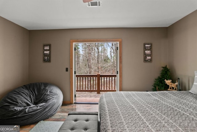 230 Grove Ln Unit 3642, Ellijay, GA 30540 - bedroom with access to outside and wood finished floors