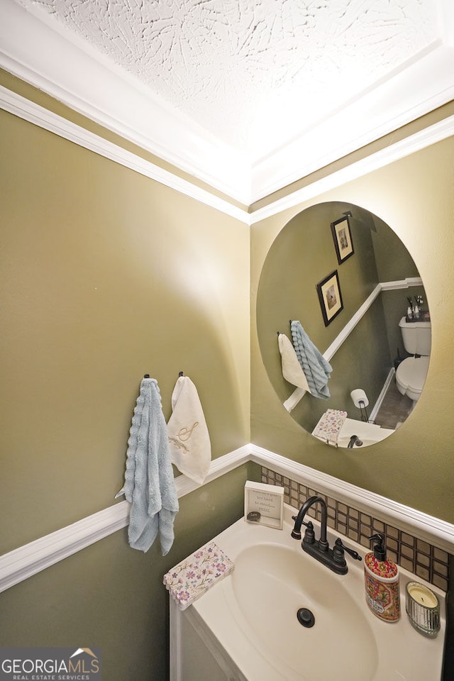 1313 Old Countryside Cir, Stone Mountain, GA 30083 - bathroom featuring vanity and a textured ceiling