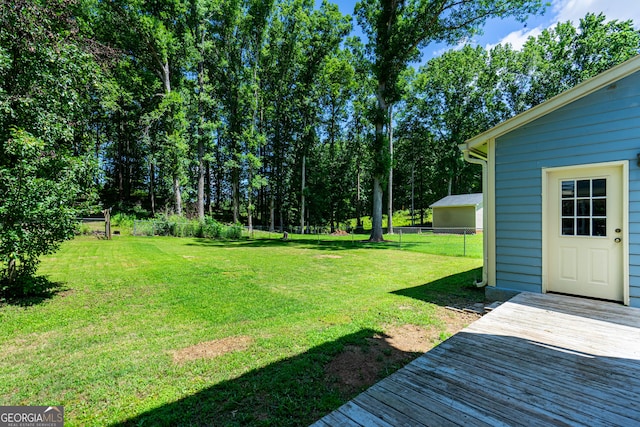 106 Ivy Ct, Lagrange, GA 30241 - fenced backyard with a wooden deck