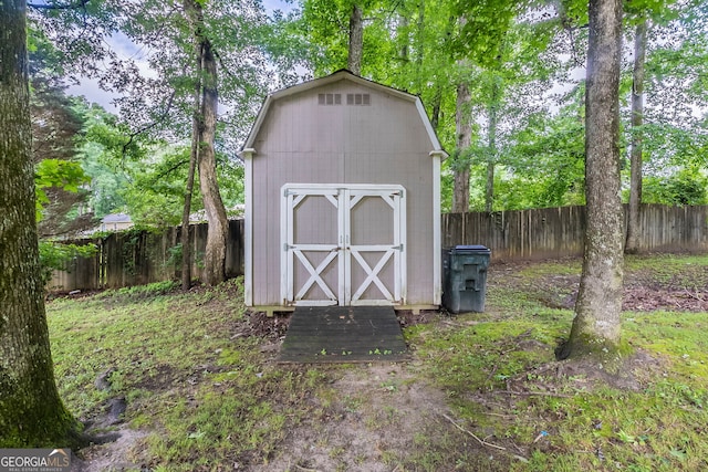 3110 Ashly Cove Ln, Snellville, GA 30078 - view of shed featuring a fenced backyard