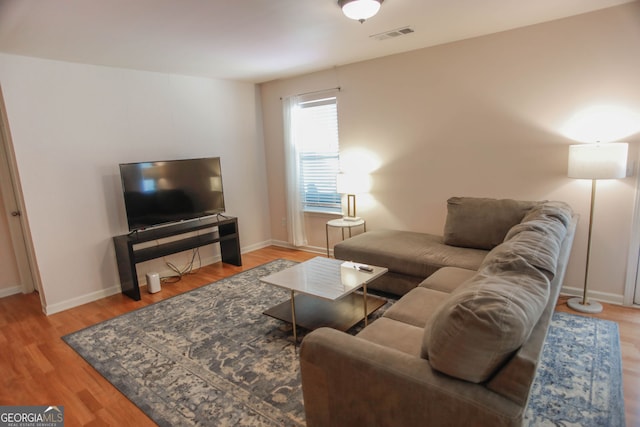 691 Walnut Woods Dr, Braselton, GA 30517 - living area featuring wood finished floors and baseboards