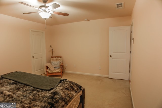 691 Walnut Woods Dr, Braselton, GA 30517 - bedroom featuring light colored carpet and a ceiling fan