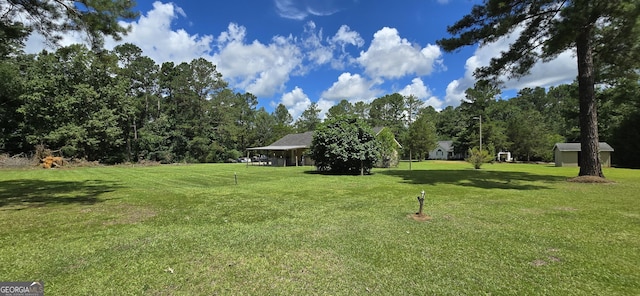 467 Witherington Cir, East Dublin, GA 31027 - view of grassy yard with a shed