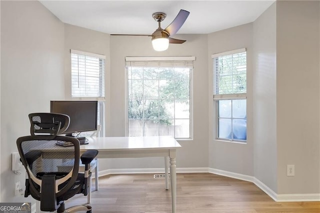 410 Sheringham Ct, Roswell, GA 30076 - office with healthy amount of natural light and light wood-style floors