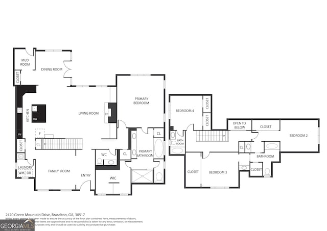 2470 Green Mountain Dr, Braselton, GA 30517 - view of property floor plan