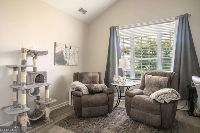 1511 Rocky Knoll Ln, Dacula, GA 30019 - living area with wood finished floors and lofted ceiling