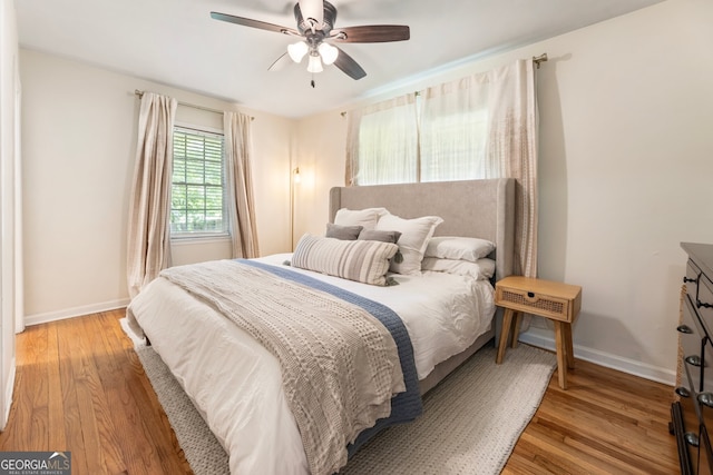 2163 Medfield Trl NE, Chamblee, GA 30345 - bedroom featuring light wood-type flooring and ceiling fan