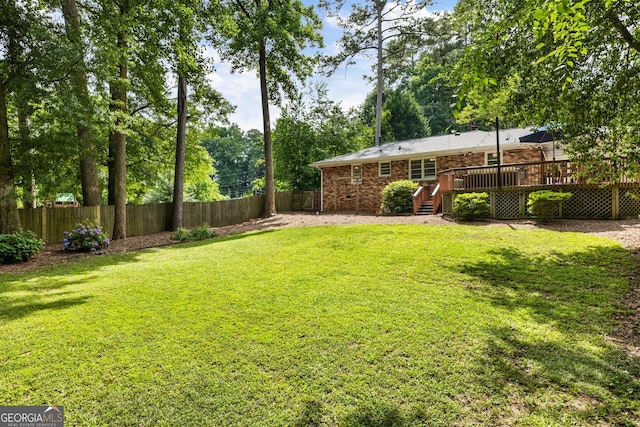 2163 Medfield Trl NE, Chamblee, GA 30345 - fenced backyard featuring a wooden deck