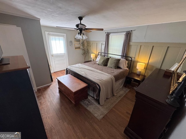 56 Harry Pauls Rd, Danielsville, GA 30633 - bedroom with wood finished floors and a ceiling fan