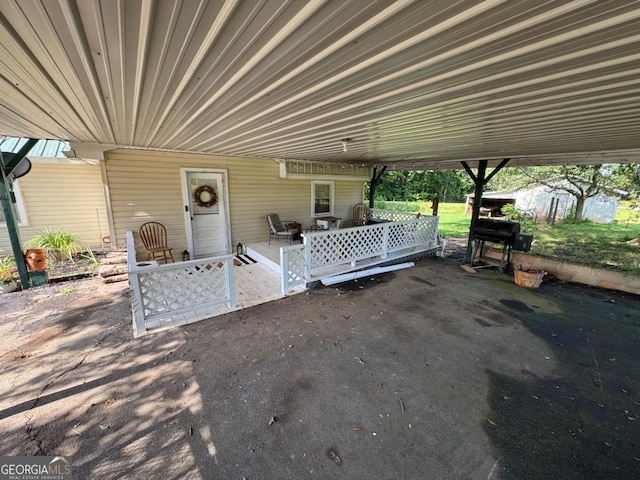 56 Harry Pauls Rd, Danielsville, GA 30633 - view of patio with a shed and grilling area