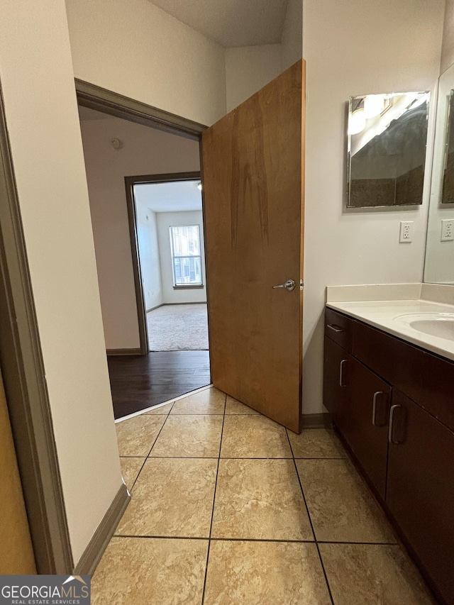 898 Oak St SW Unit 1215, Atlanta, GA 30310 - bathroom with vanity and tile patterned flooring