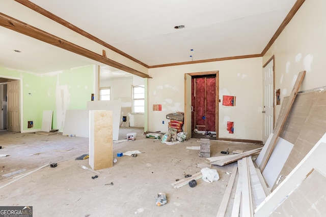 2522 Frost Dr SW, Marietta, GA 30008 - living room featuring crown molding