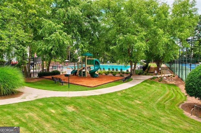 13440 Avensong Xing, Alpharetta, GA 30004 - community jungle gym with view of wooded area