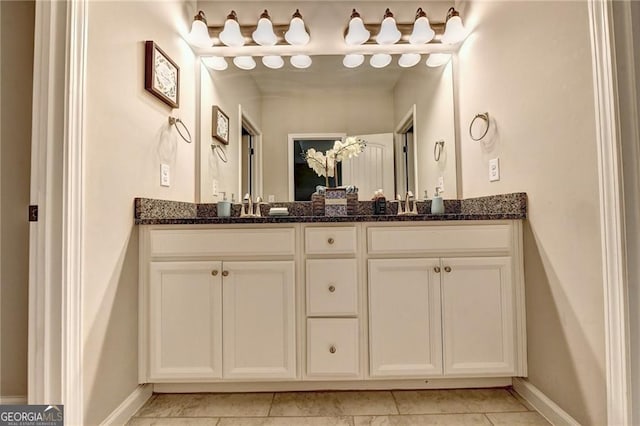 711 Topsail Ln, Alpharetta, GA 30005 - full bath with double vanity and tile patterned floors