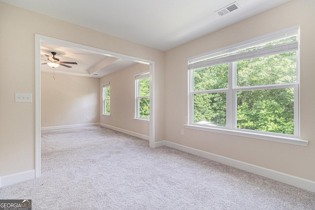129 Academy Ln, Canton, GA 30114 - carpeted spare room featuring ceiling fan and a raised ceiling