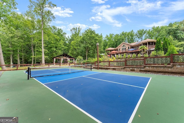 1572 Azalea Dr, Lawrenceville, GA 30043 - view of tennis court featuring a gazebo