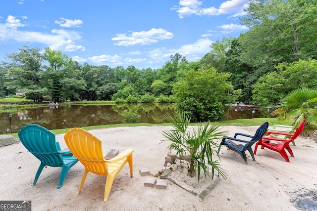 1572 Azalea Dr, Lawrenceville, GA 30043 - view of patio featuring a water view