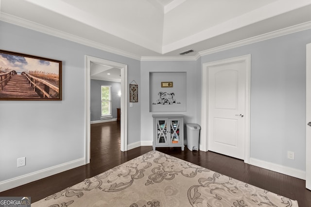 1572 Azalea Dr, Lawrenceville, GA 30043 - bedroom with hardwood / wood-style floors and crown molding