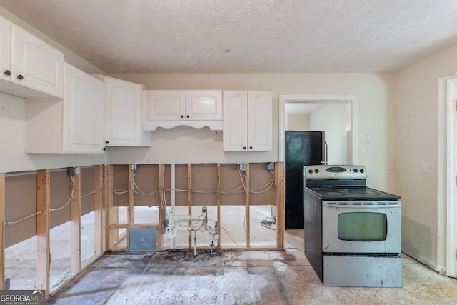 3930 Pine Tree Ln, Gainesville, GA 30501 - kitchen with electric range and white cabinetry