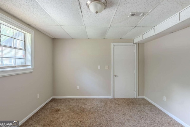 5207 Shawn Ln, Stone Mountain, GA 30088 - spare room with carpet floors and a drop ceiling