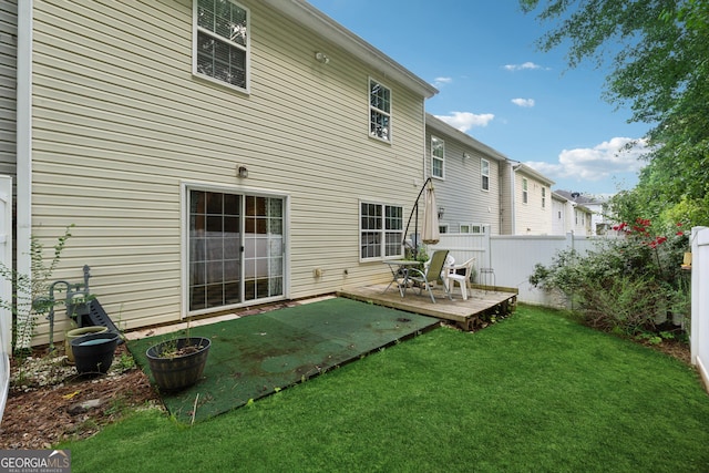 13495 Spring View Dr, Alpharetta, GA 30004 - rear view of house featuring a wooden deck