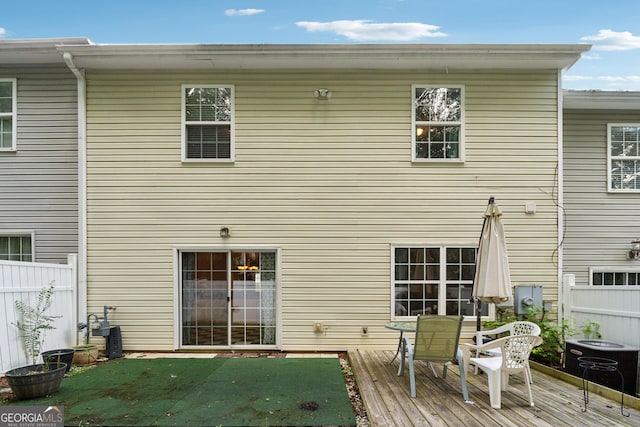13495 Spring View Dr, Alpharetta, GA 30004 - rear view of house featuring a wooden deck