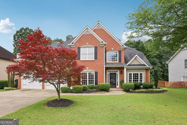 2009 Mclain Rd NW, Acworth, GA 30101 - view of front of home featuring brick siding, concrete driveway, and a garage
