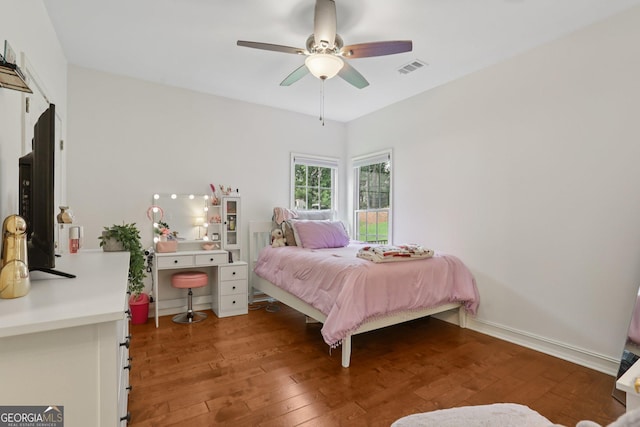2009 Mclain Rd NW, Acworth, GA 30101 - bedroom with light wood-style flooring and ceiling fan