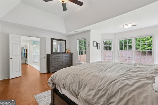 2009 Mclain Rd NW, Acworth, GA 30101 - bedroom featuring wood finished floors, crown molding, and a ceiling fan