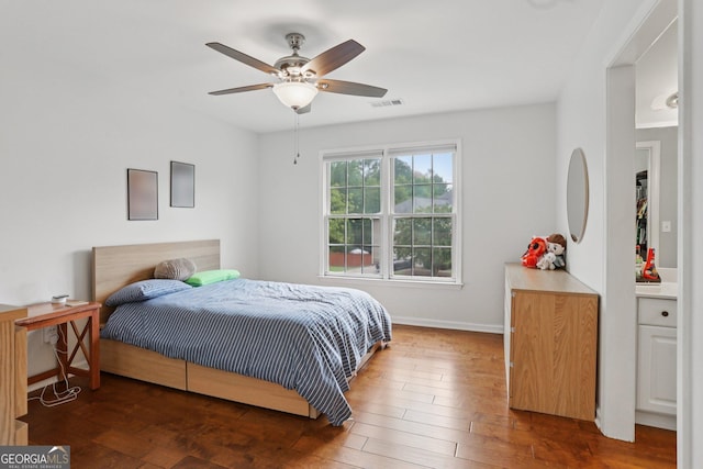2009 Mclain Rd NW, Acworth, GA 30101 - bedroom with wood finished floors and ceiling fan
