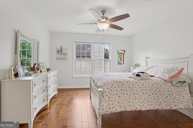 2009 Mclain Rd NW, Acworth, GA 30101 - bedroom featuring light wood-style floors and a ceiling fan