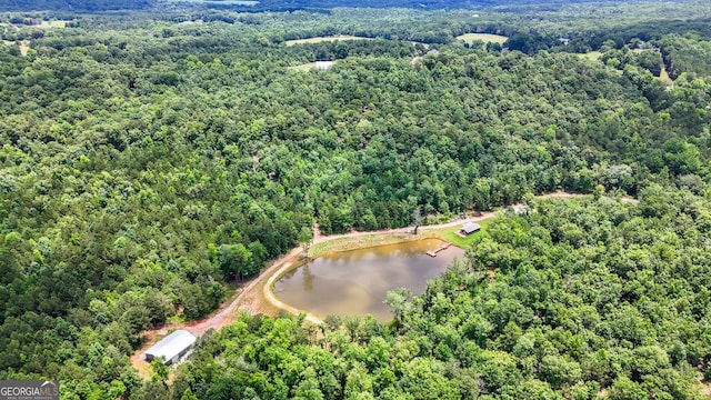 735 Firetower Rd, Thomaston, GA 30286 - aerial view of a heavily wooded area and a nearby body of water