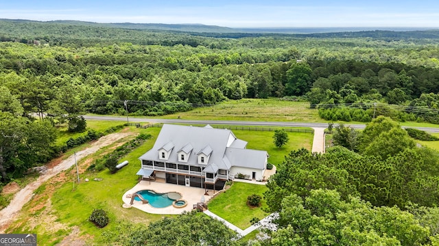 735 Firetower Rd, Thomaston, GA 30286 - view of subject property featuring a forest and a pool