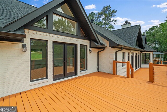 85 Geralds Pt, Wedowee, AL 36278 - wooden terrace featuring french doors
