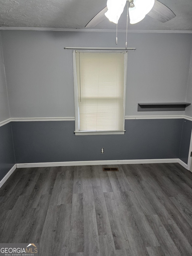 4322 Summerhill Dr, Macon, GA 31204 - unfurnished room featuring wood finished floors, a ceiling fan, and ornamental molding