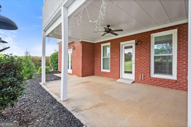411 Hickory Fairway Ct, Woodstock, GA 30188 - view of patio / terrace featuring ceiling fan
