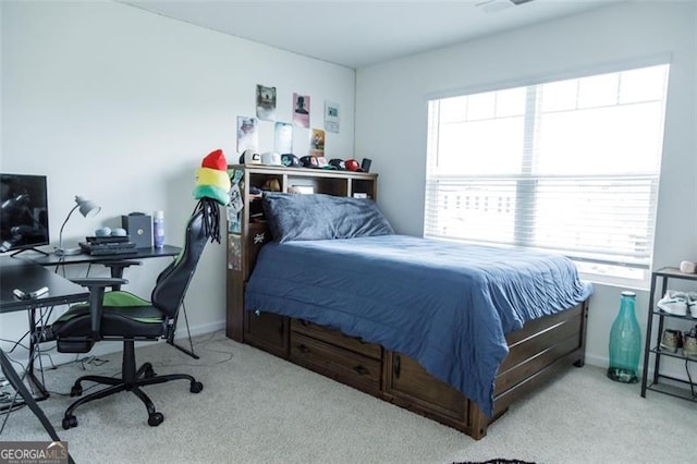 2159 Redfern, Dacula, GA 30019 - carpeted bedroom with a desk and baseboards